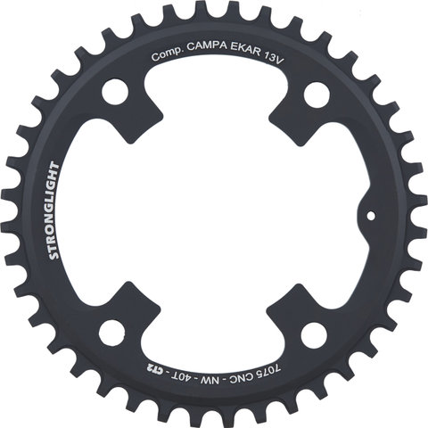 Stronglight Plato CT2 Campagnolo Ekar 13 vel., 4 brazos, círculo agujeros 123 mm - negro/40 