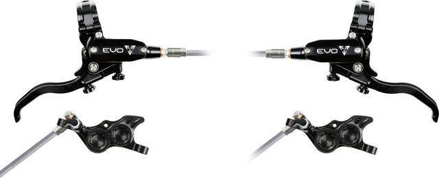 Hope Juego de Frenos de Disco EVO TR4 con Latiguillo de Acero Trenzado - black-black | Set | left/right (side-specific)