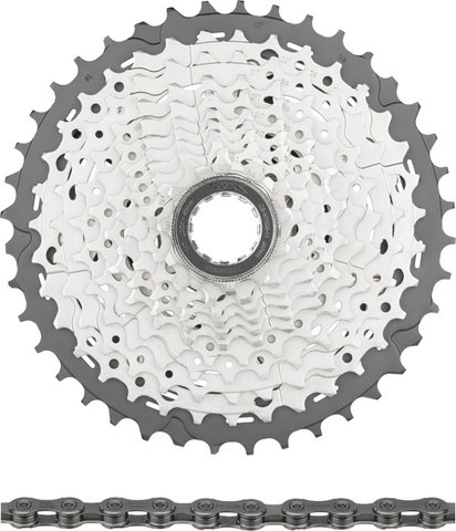 Shimano Set de desgaste cassette SLX CS-M7000-11 + cadena CN-HG601 11 veloc. - plata/116/11-40
