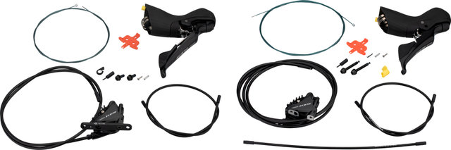 Shimano Set de Freins à Disque av+arr 105 BR-R7070 + ST-R7020 - silky black/Ensemble/gauche/droite (spécifique)