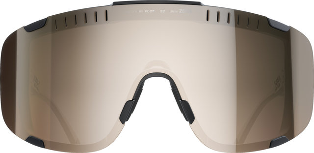 POC Devour sports glasses with replacement lens - uranium black | clarity trail-partly sunny silver