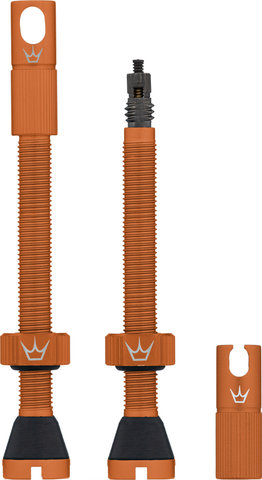 Peaty's Chris King Edition MK2 Tubeless Ventil 2er-Set - mango/SV 60 mm