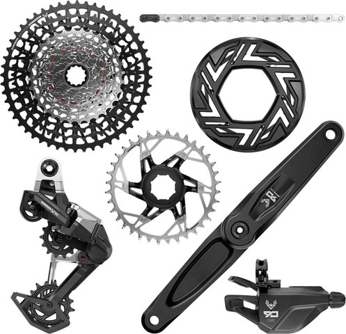 SRAM Groupe Eagle 90 T-Type E-MTB 1x12 pour Bosch - silver-black/170,0 mm/aucun/10-52