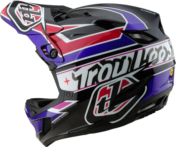 Troy Lee Designs D4 Polyacrylite Fullface Helm - linear black/57 - 58 cm