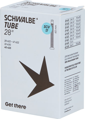Schwalbe Schlauch SCV (Schwalbe Clik Valve) 28" - schwarz | SCV (Schwalbe Clik Valve) | 28-622 bis 47-635 | 60 mm