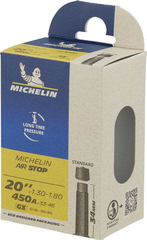 Michelin Schlauch G3 Airstop für 20" - universal/33-390 bis 46-406/AV/20 x 1,3-1,8 AV 34 mm/34 mm