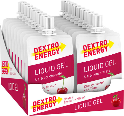 Dextro Energy Liquid Gel Kohlenhydrad-Gel - 18 Stück - cherry-caffeine