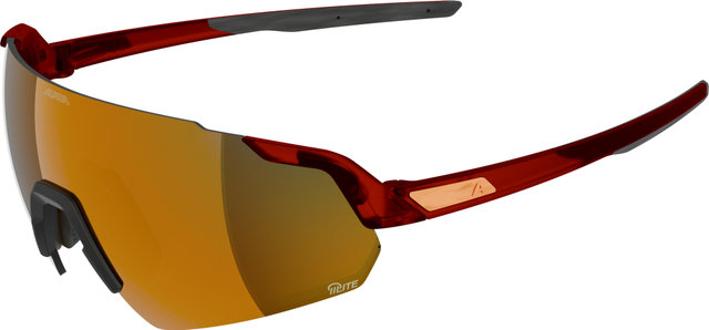 Alpina Turbo Air Q-Lite Sports Glasses - red translucent matt | mirror gold