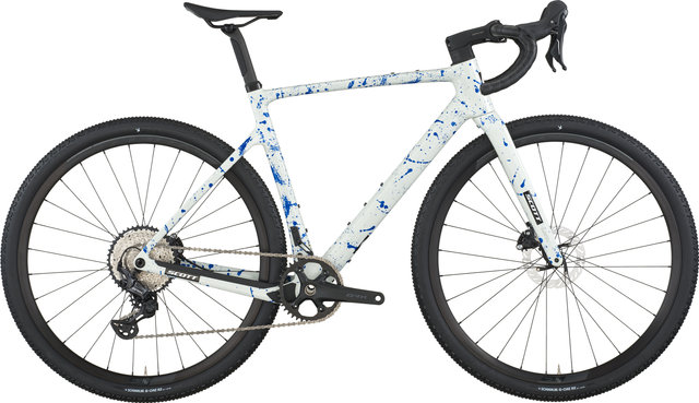 Scott Vélo de gravel Addict Gravel 30 Carbon 28" - white-splatter blue | XS | 28"