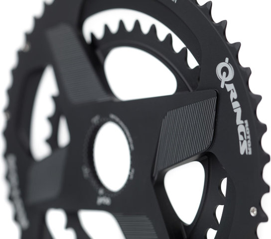 Rotor VEGAST Kurbelgarnitur mit Direct Mount Spidering, Q-Rings - anthrazit | 172,5 mm 34-50 Offset