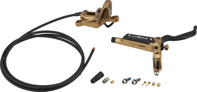 TRP DH-R EVO Disc Brake - gold/Rear wheel/Right (side-specific)