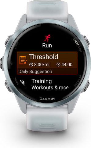 Garmin Forerunner 570 42 mm Smartwatch - steinweiß-blau