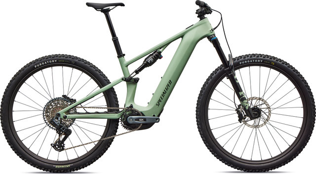 Specialized Vélo Électrique Tout-Terrain Turbo Levo R Expert Carbone 29" - satin pistachio-dark moss green | 44 mm | 140 mm | 160,0 mm | 29" | L