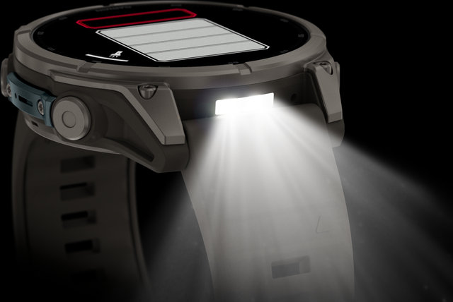 Garmin fēnix 9 AMOLED Sapphire DLC Titan 47 mm Multisport-Smartwatch - kieselgrau-titan