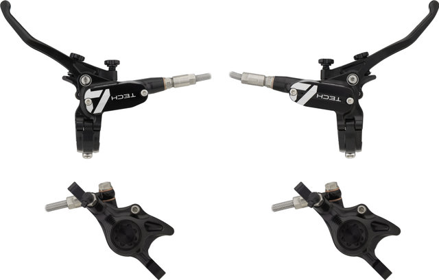 Hope Tech 4 X2 v+h Set Scheibenbremse mit Stahlflexleitung - black-black/Set/links/rechts (seitenspezifisch)