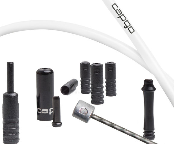 capgo BL Long Shift Cable Set for Shimano/SRAM MTB 1-speed and e-bikes - white