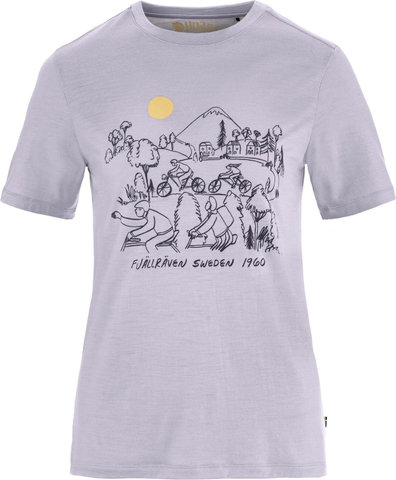 Fjällräven T-shirt Hoja Wool Lugnt pour Dames - lavender mist | L