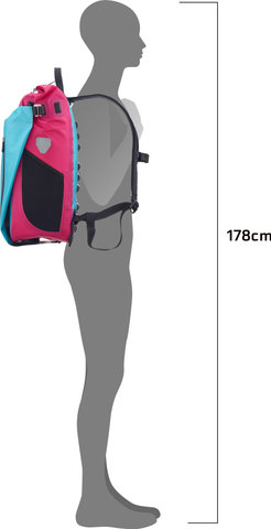 ORTLIEB sac à dos-sacoche vélo hybride Vario - cyber blue-cyber blue pink