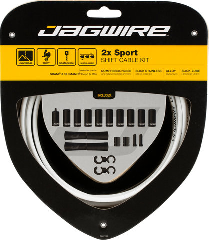Jagwire Set de Câble de Vitesses 2X Sport - sterling silver
