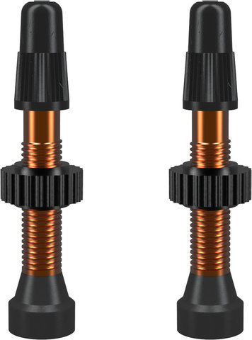 WTB Válvula tubeless TCS Aluminium Presta - naranja/SV 46 mm