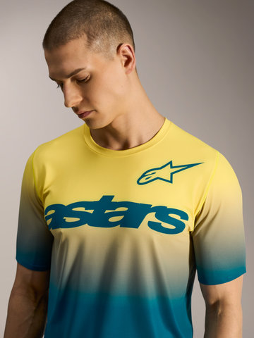 alpinestars A-Dura Astars 2.0 S/S Jersey - blue green-yellow fluro | S