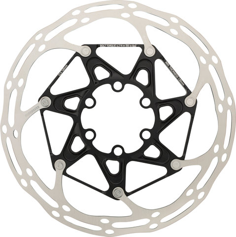 SRAM Centerline X Rounded 6-Loch Bremsscheibe mit Stahl-Schrauben 2-teilig - silver-black/160 mm