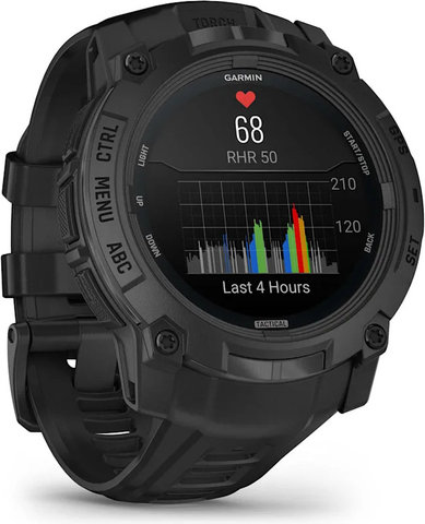 Garmin Instinct 3 50 mm AMOLED Tactical Edition GPS multisport smartwatch - black