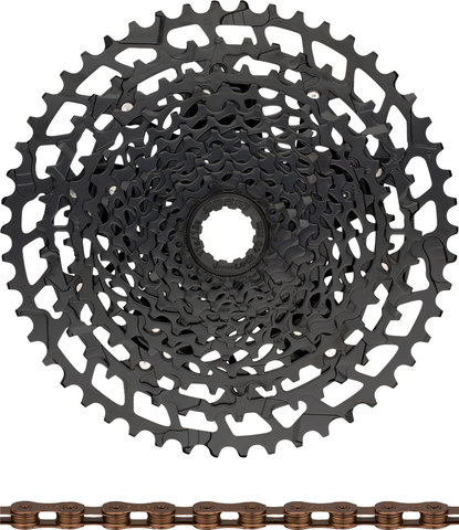 SRAM Kit d'Usure Cassette NX Eagle PG-1230 + Chaîne Eagle 12vit. - black - XX1 copper/126/11-50