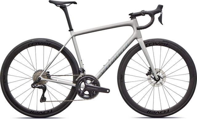 Specialized Aethos Expert Di2 28" Carbon Rennrad - gloss dolomite metallic-blue pearl over shadow silver/XS/28"/165,0 mm