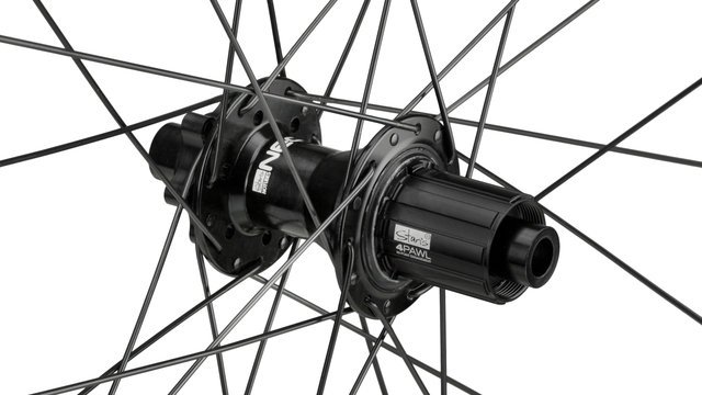 NoTubes Juego de ruedas ZTR Bravo Team Disc 6 agujeros 27,5" Carbon - black-white/142 mm/100 mm/27,5" (650B)/100 mm/Shimano MTB/100 mm/142 mm/Non Boost/Non Boost/Shimano MTB