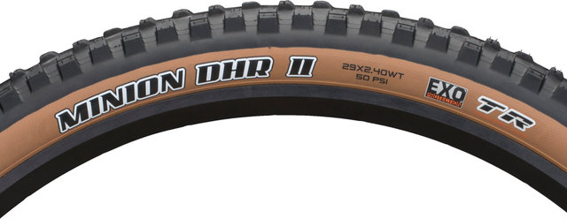 Maxxis Pneu Souple Minion DHR II Dual EXO WT TR Skinwall 29" - skinwall/29 /61 /61-622/2.4 
