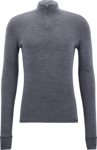 GripGrab Merino Bamboo 1/2 Zip Long Sleeve Base Layer - grey/M