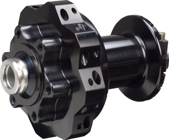 SON dynamo de moyeu 29 S 24 trous Disc 6 trous - noir anodisé | Axe Traversant 10 mm | roue avant uniquement | 32