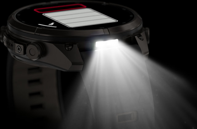 Garmin fēnix 9 Pro – inReach AMOLED Titan 47 mm Multisport-Smartwatch - schwarz-kieselgrau