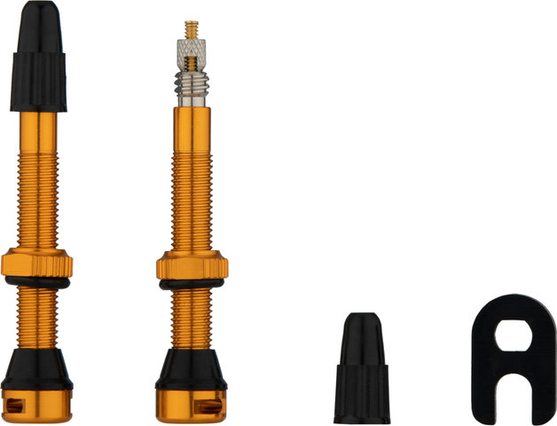 tune Válvula tubeless en set de 2 - naranja/SV 44 mm