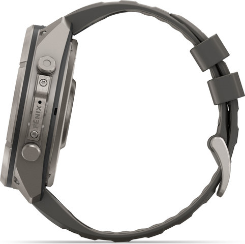 Garmin fēnix 9 Pro – inReach Solar 51 mm Titan Multisport-Smartwatch - kieselgrau-titan