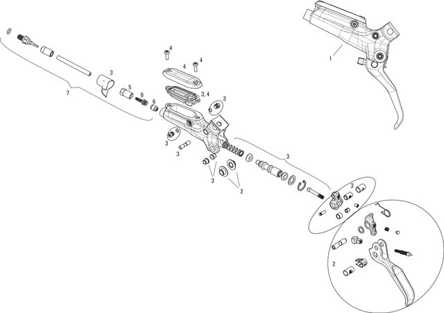 SRAM Piezas de repuesto palancas de frenos Guide RS (A1) (2015) - 3/universal