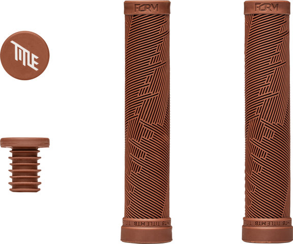 Title MTB Form Handlebar Grips - brown/150 mm