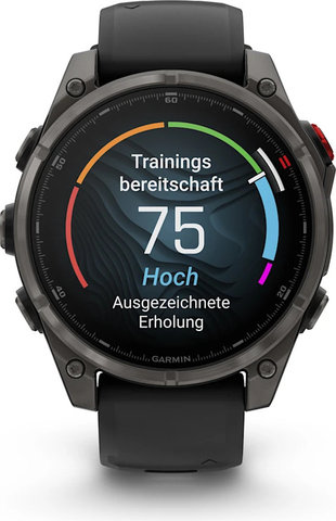 Garmin Fenix 8 Pro – 47 mm AMOLED Sapphire Titanium GPS multisport smartwatch - black-carbon gray