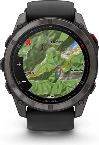 Garmin Fenix 8 Pro – 51 mm AMOLED Sapphire Titanium GPS multisport smartwatch - black-carbon gray