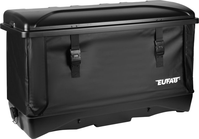 Eufab Caja de transporte para portabicicletas 350 L - negro-negro