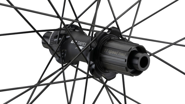 DT Swiss Juego de ruedas HEC 1400 SPLINE 62 Carbon Disc Center Lock Hybrid 28" - schwarz | 142 mm | 100 mm | 28" | SRAM XDR | 100 mm | 100 mm | 142 mm