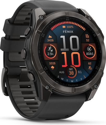 Garmin fenix 8 AMOLED Sapphire Titanium GPS 51 mm Multisport Smartwatch - black-carbon gray
