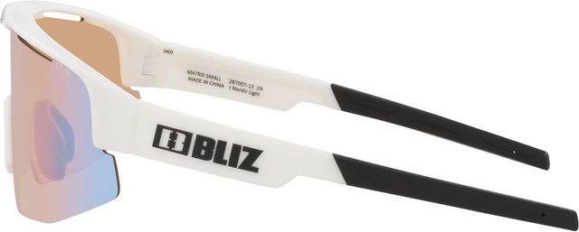 Bliz Lunettes de sport Matrix Small Nano Optics Nordic Light - matte white/coral-orange-blue