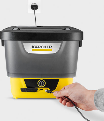 Kärcher OC 4 + Kit de bicicleta limpiador a baja presión con batería - negro-amarillo