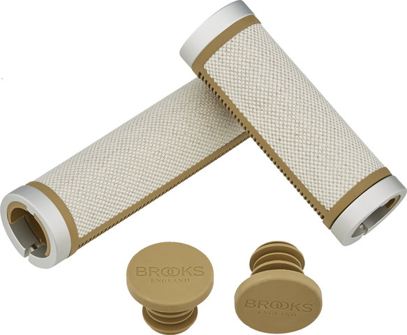 Brooks Cambium Rubber Lenkergriffe für Drehgriffschalter einseitig - natural/130 mm / 100 mm