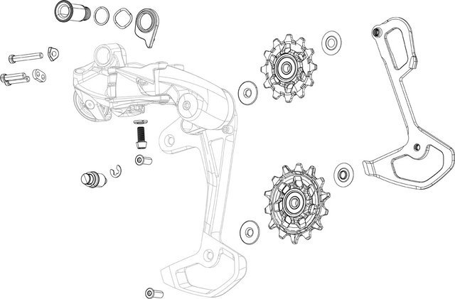 SRAM Schaltwerkkäfig-Einheit für Rival E1 XPLR AXS - universal