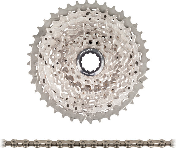 Shimano Set de desgaste cassette XT CS-M8000 + cadena CN-HG701 11 veloc. - plata/116/11-40
