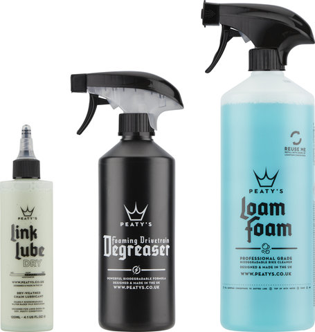 Peaty's Wash Degrease Lubricate Dry Reinigungsset - universal