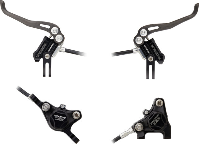 Trickstuff Piccola Carbon v+h ensemble frein à disque Flatmount / Postmount - noir-argenté/Ensemble/gauche/droite (spécifique)